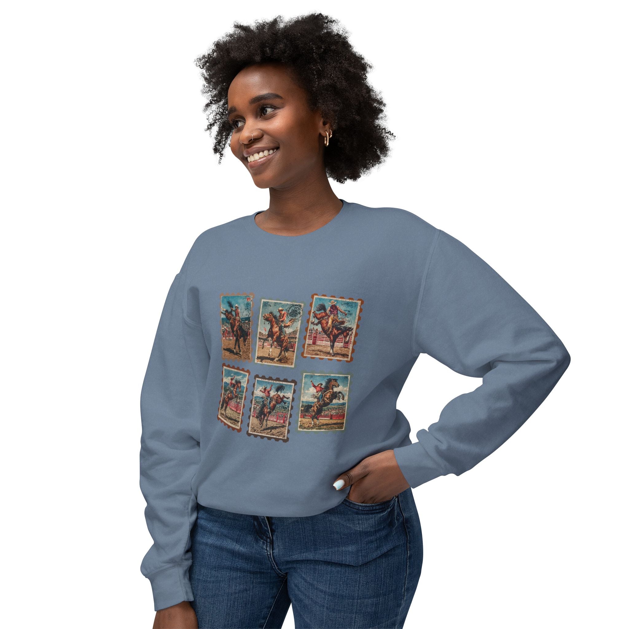 Cowboy Stamped Crewneck Sweatshirt